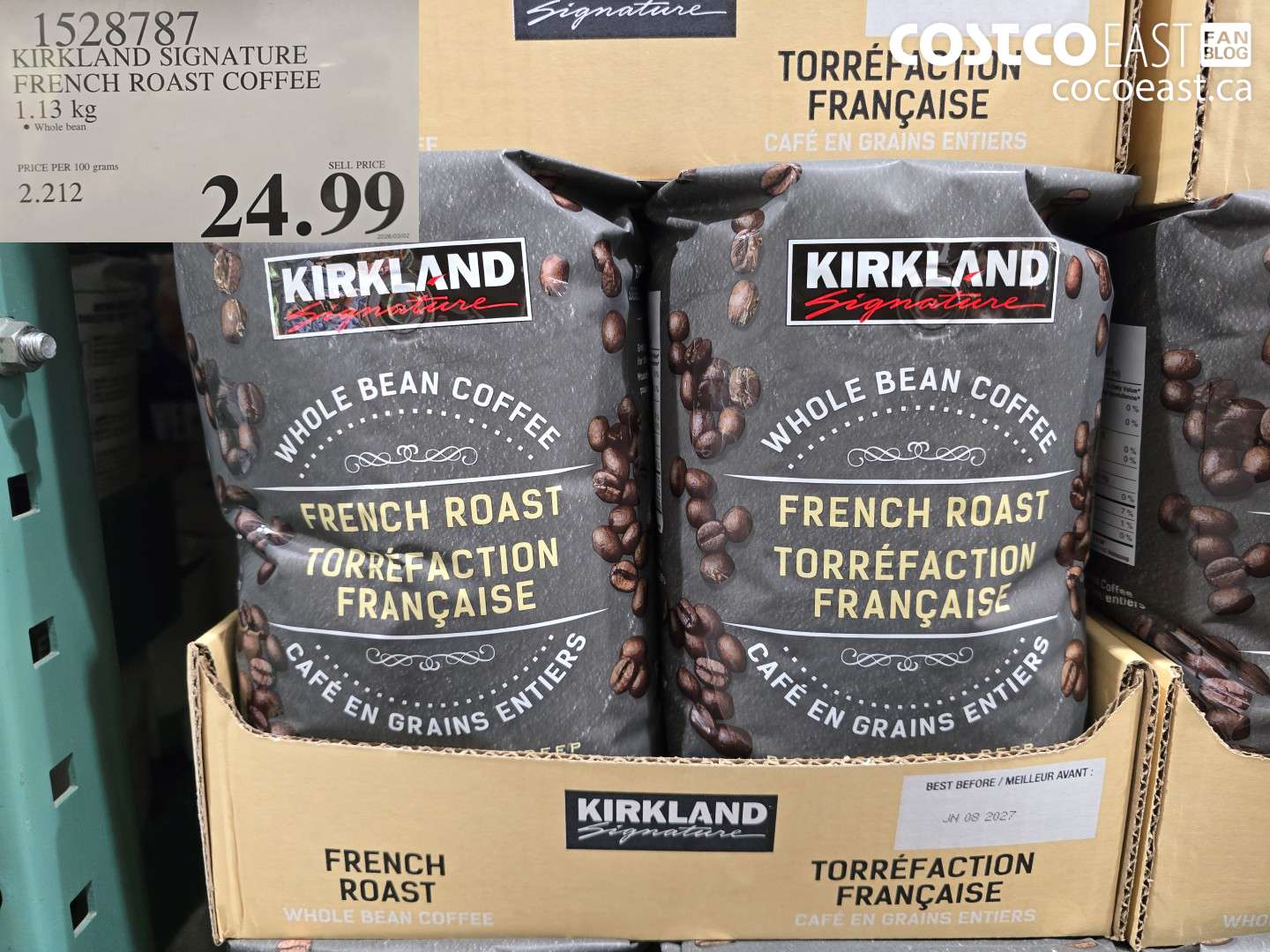 KIRKLAND SIGNATURE FRENCH ROAST COFFEE 1.13 KG