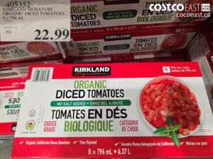 KIRKLAND SIGNATURE ORGANIC DICED TOMATOES 8 X 796 ML