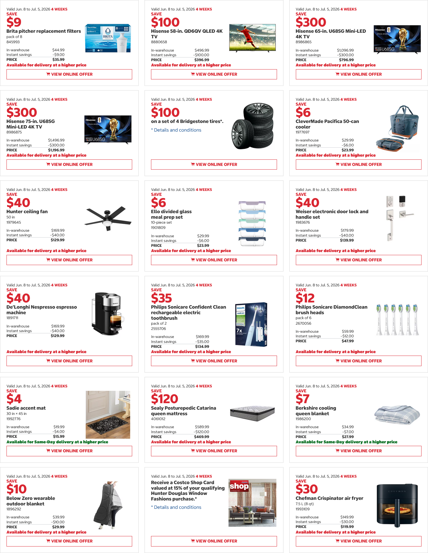 Costco June flyer sales