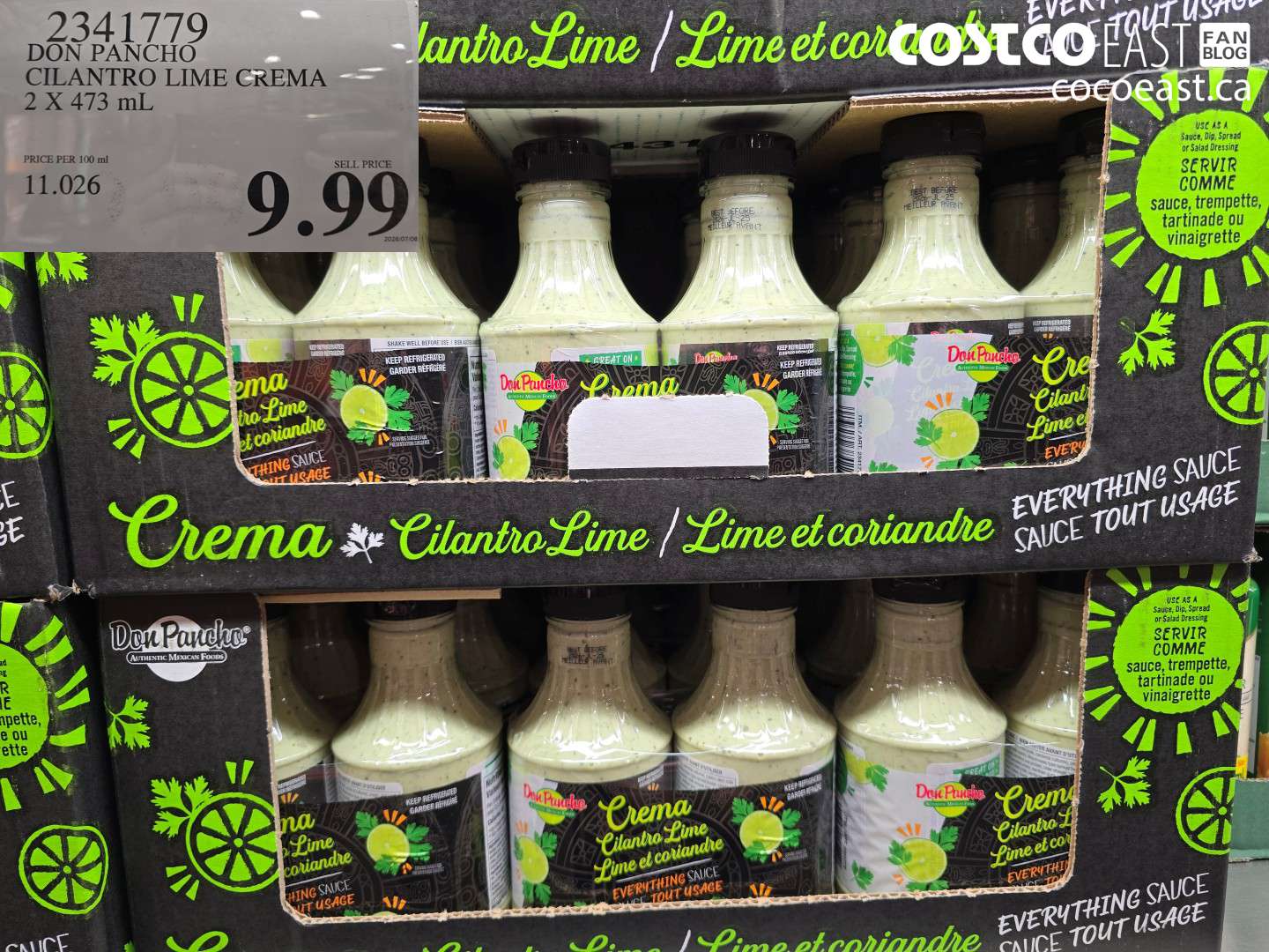 DON PANCHO CILANTRO LIME CREMA 2 X 473 ML