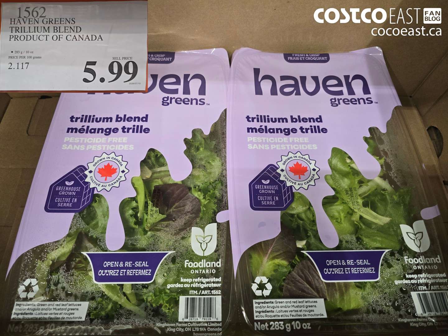 HAVEN GREENS TRILLIUM BLEND PRODUCT OF CANADA