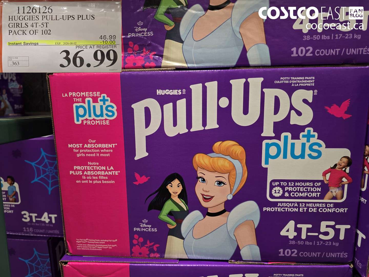 HUGGIES PULL-UPS PLUS GIRLS 4T-5T PACK OF 102