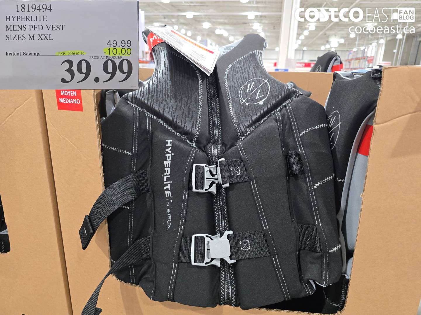 HYPERLITE MENS PFD VEST SIZES M-XXL