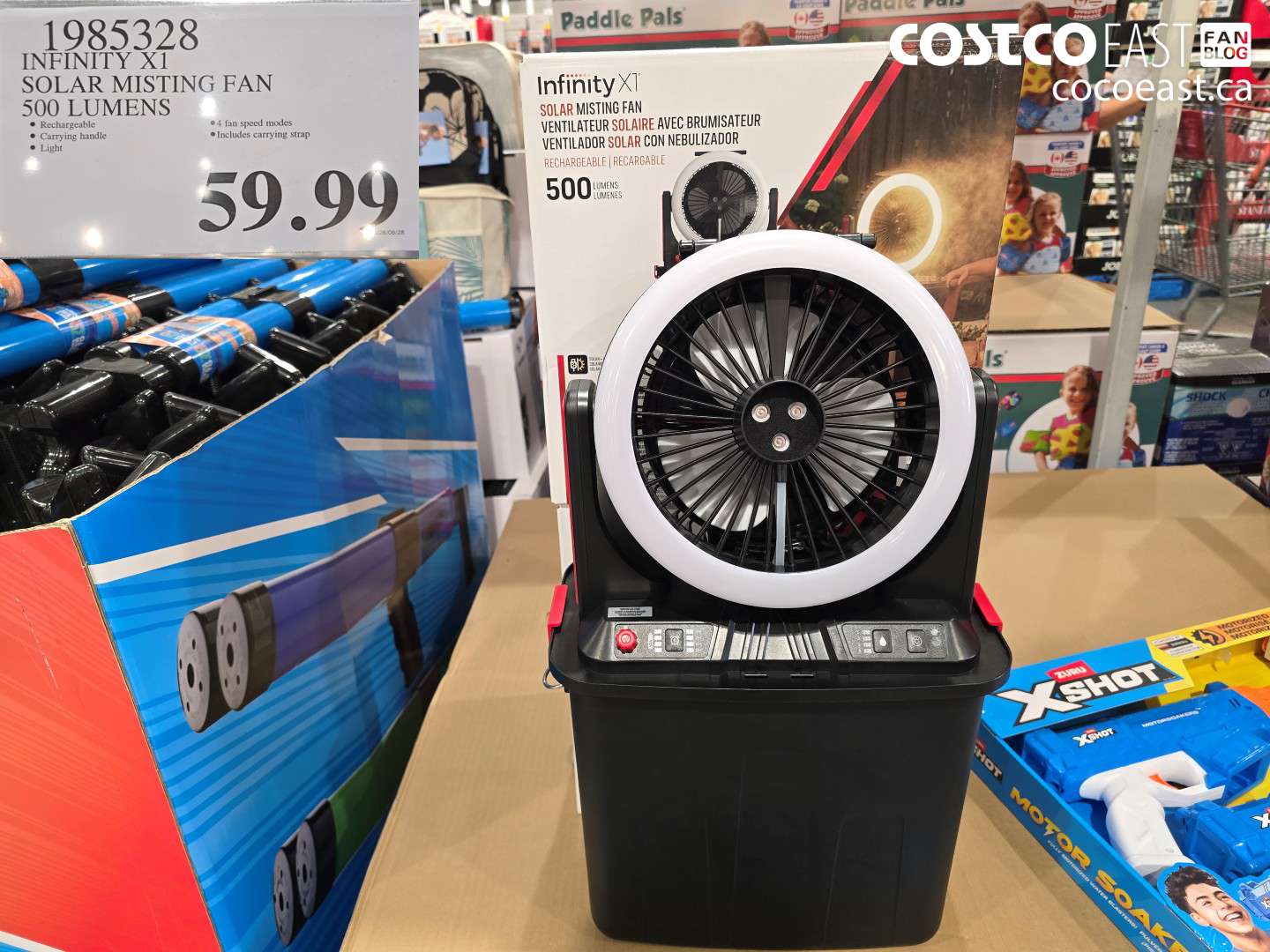 INFINITY X1 SOLAR MISTING FAN 500 LUMENS