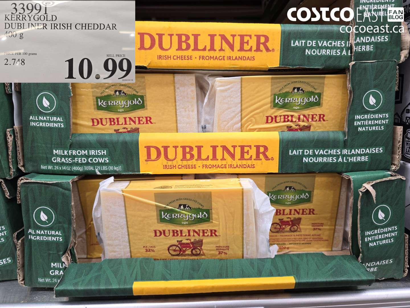 KERRYGOLD DUBLINER IRISH CHEDDAR 400 G