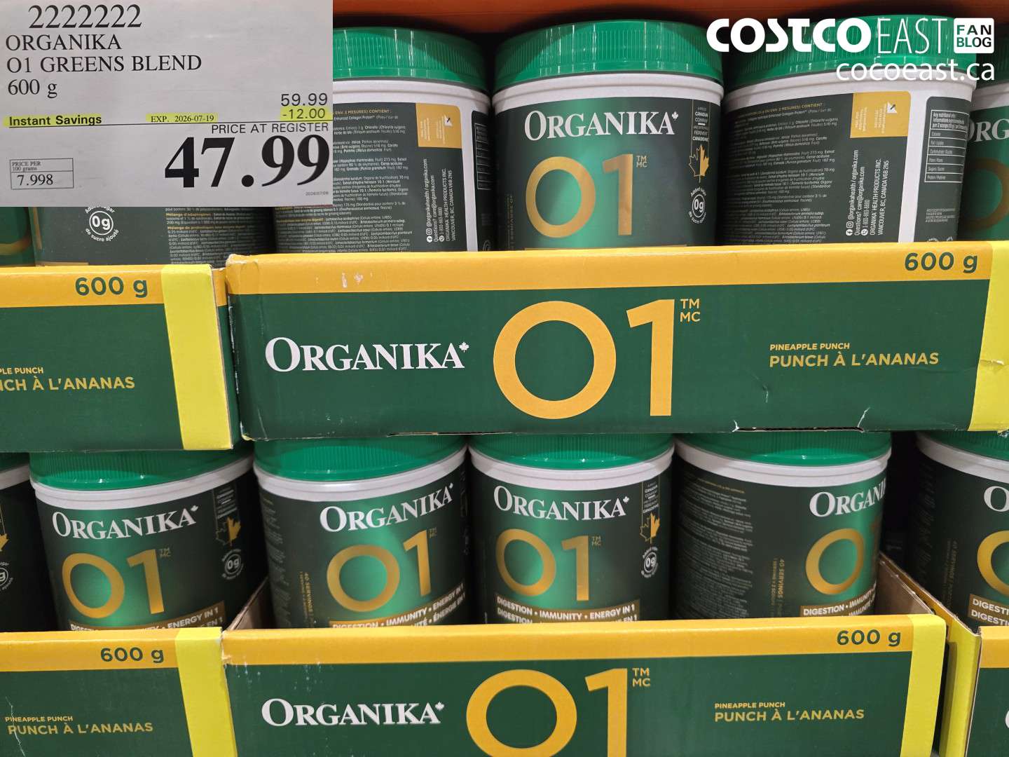 ORGANIKA O1 GREENS BLEND 600 G
