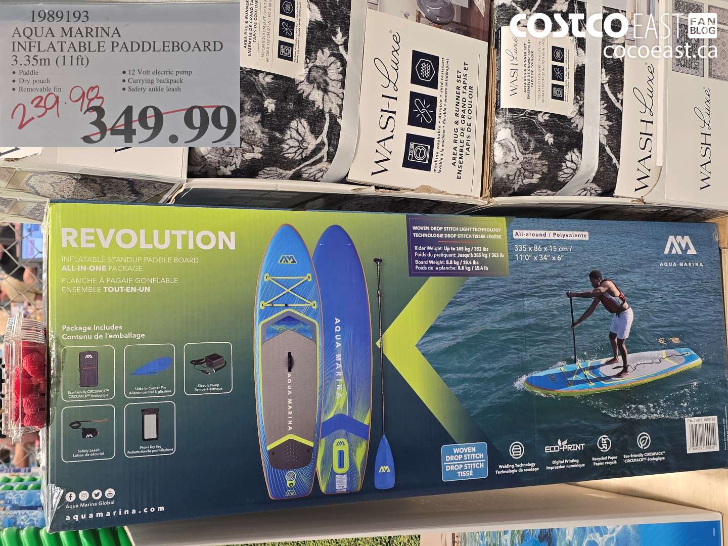 AQUA MARINA INFLATABLE PADDLEBOARD 3.35M (11FT)
