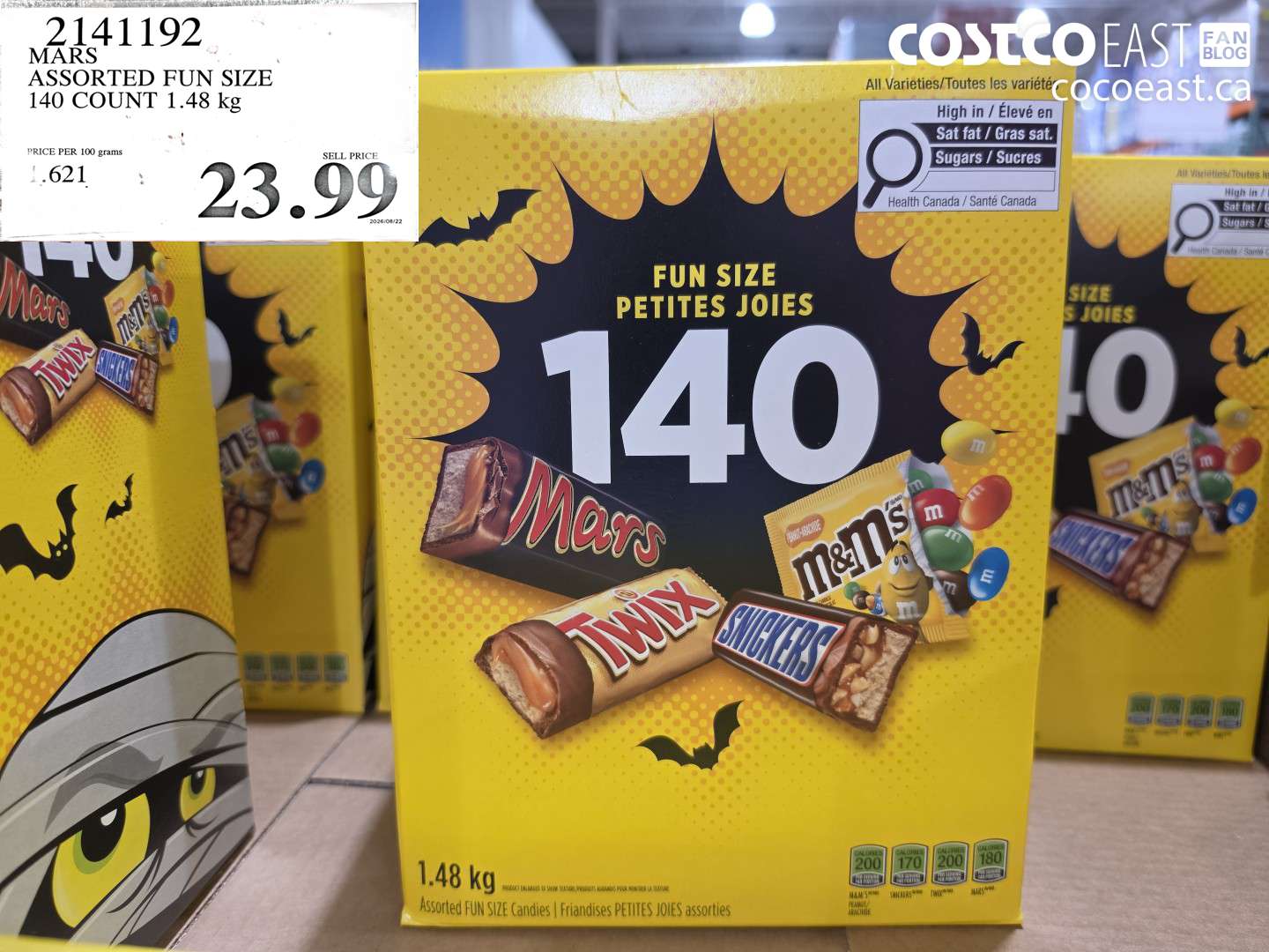 MARS ASSORTED FUN SIZE 140 COUNT 1.48 KG