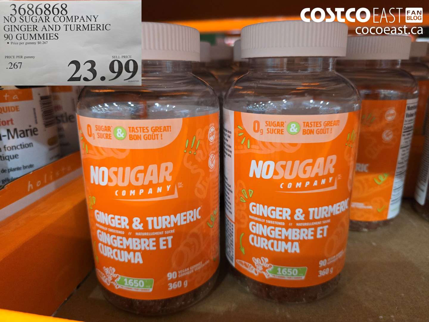 NO SUGAR COMPANY GINGER AND TURMERIC 90 GUMMIES