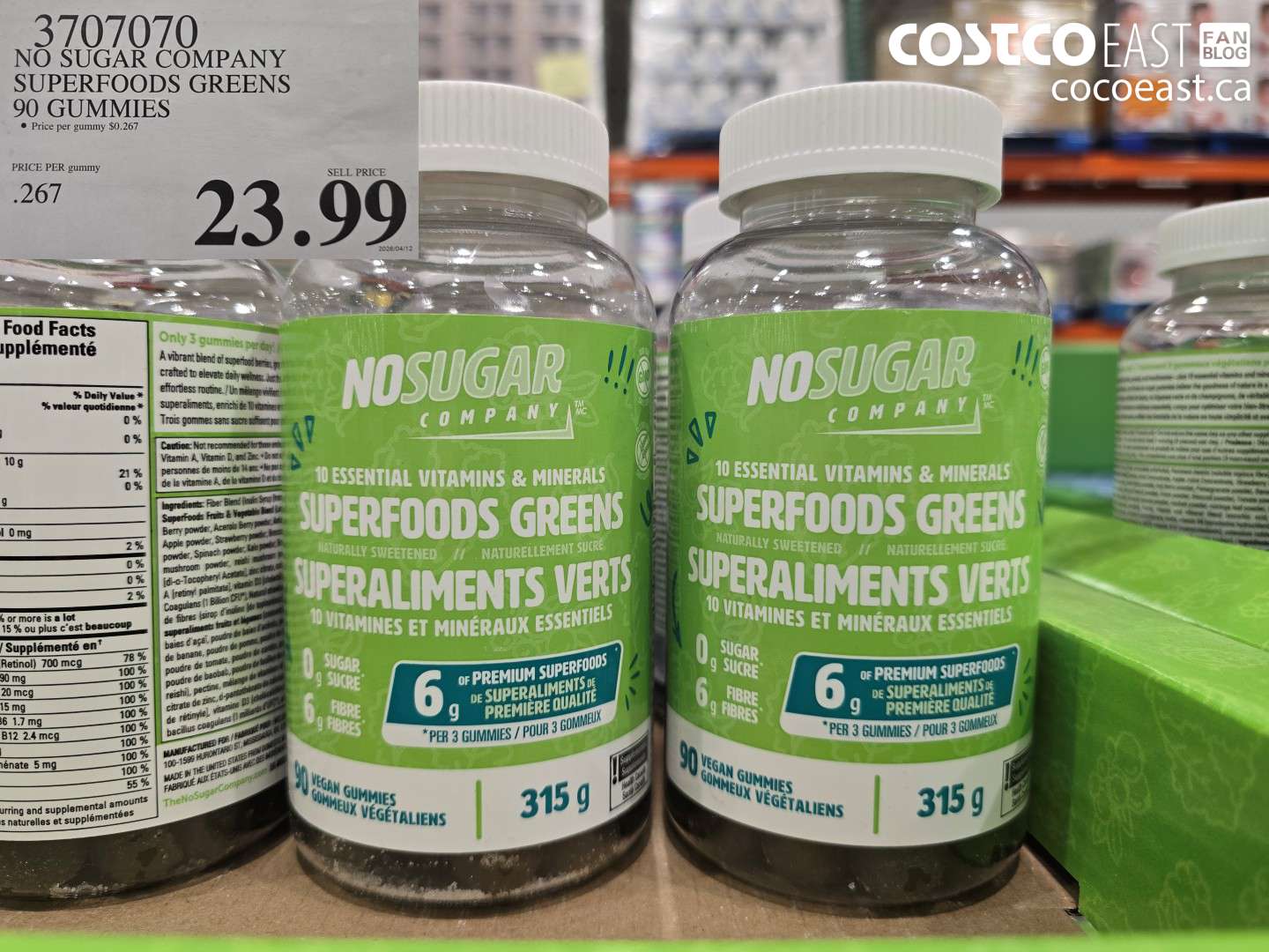 NO SUGAR COMPANY SUPERFOODS GREENS 90 GUMMIES