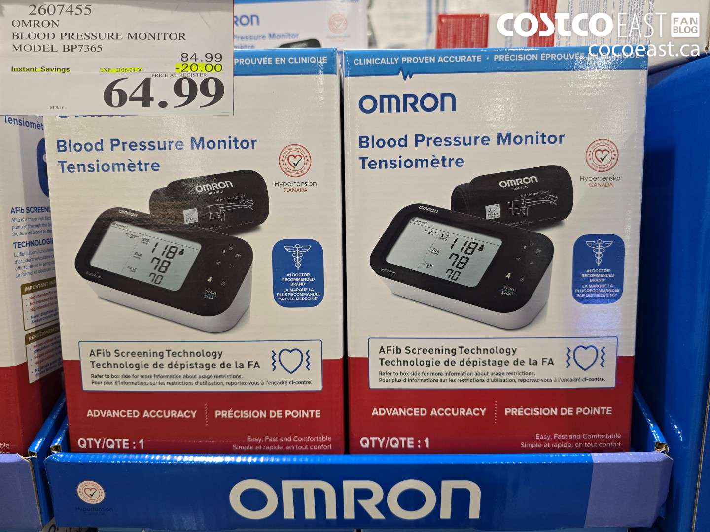 OMRON BLOOD PRESSURE MONITOR MODEL BP7365