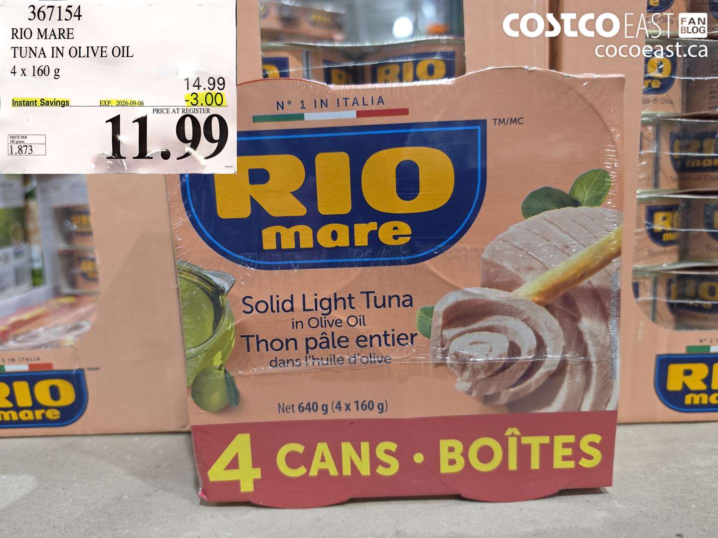 RIO MARE TUNA IN OLIVE OIL 4 X 160 G