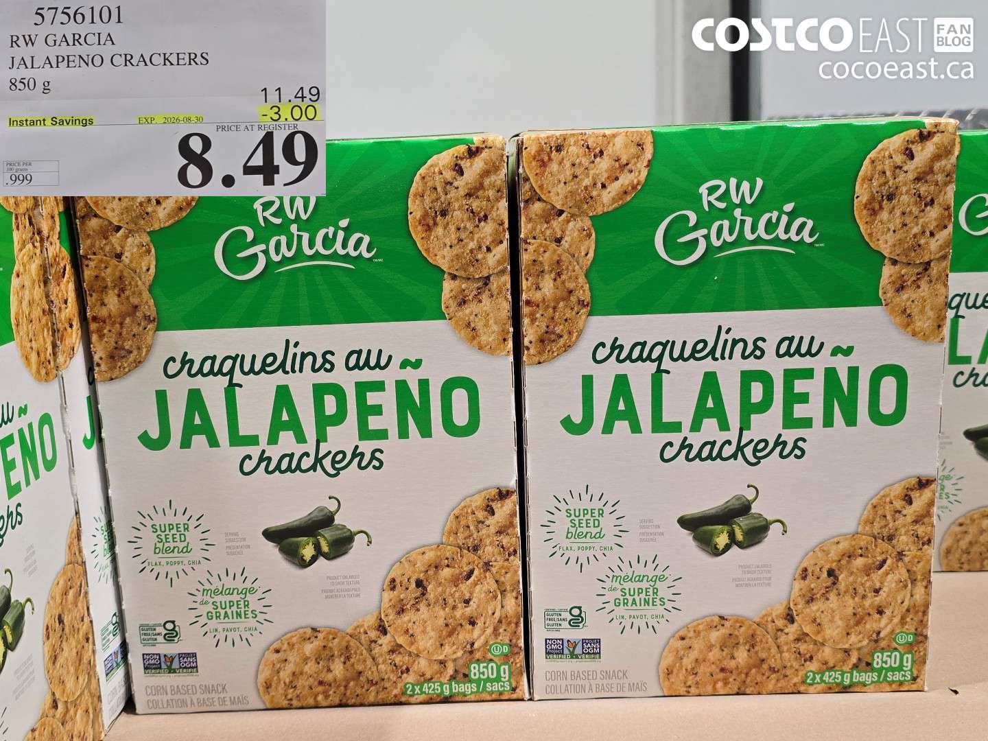 RW GARCIA JALAPENO CRACKERS 850 G