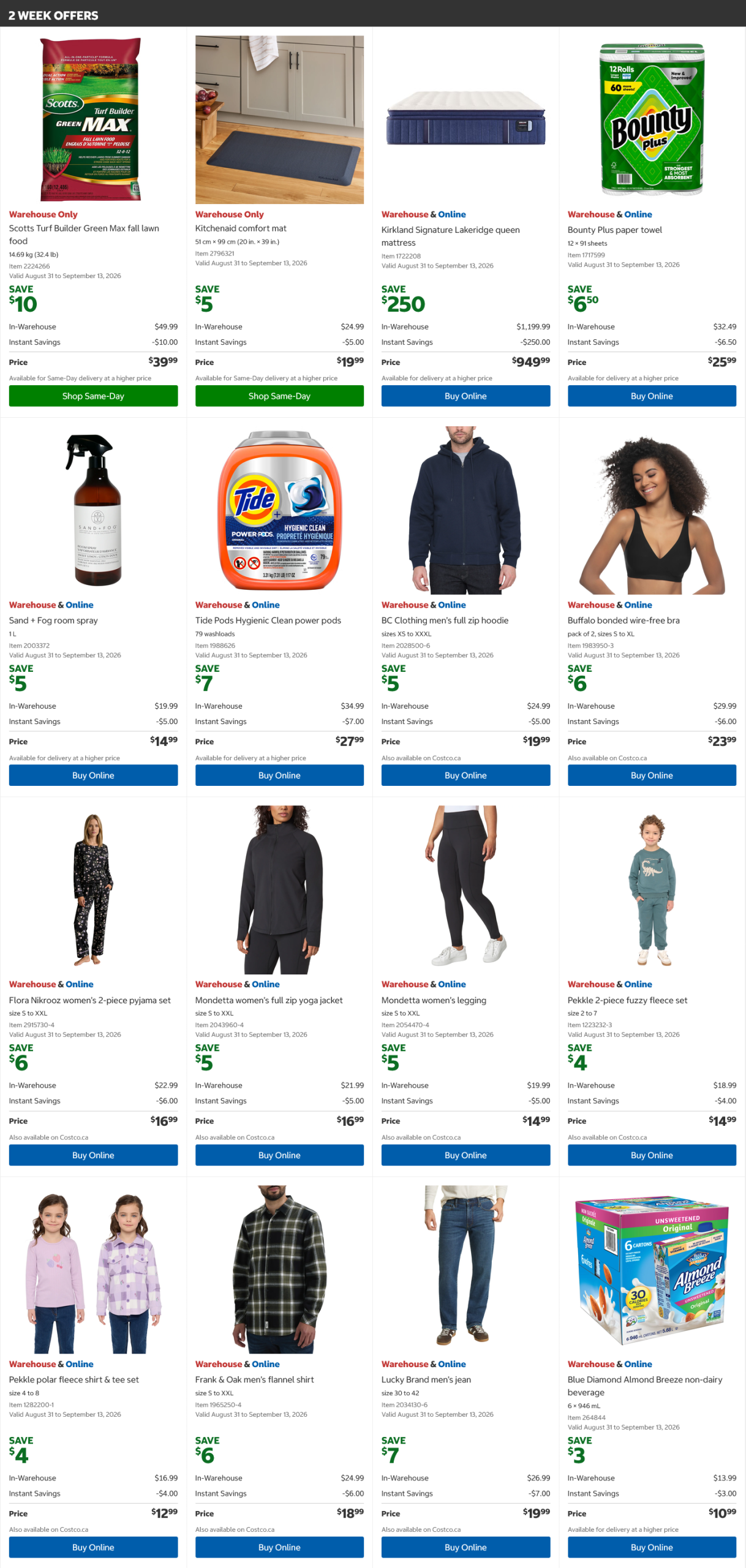 Costco flyer sales