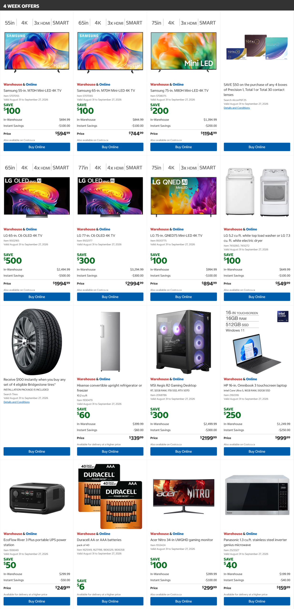 Costco flyer sales