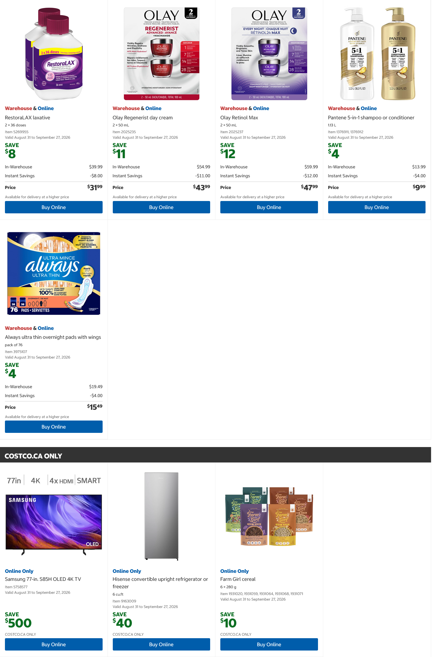 Costco flyer sales