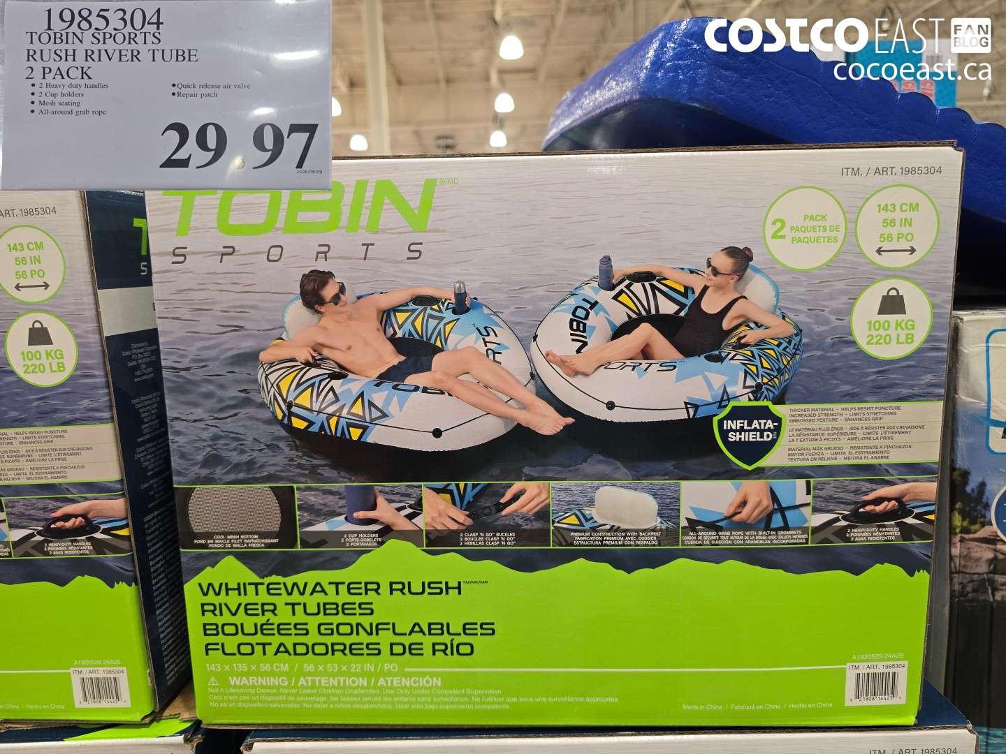 TOBIN SPORTS RUSH RIVER TUBE 2 PACK