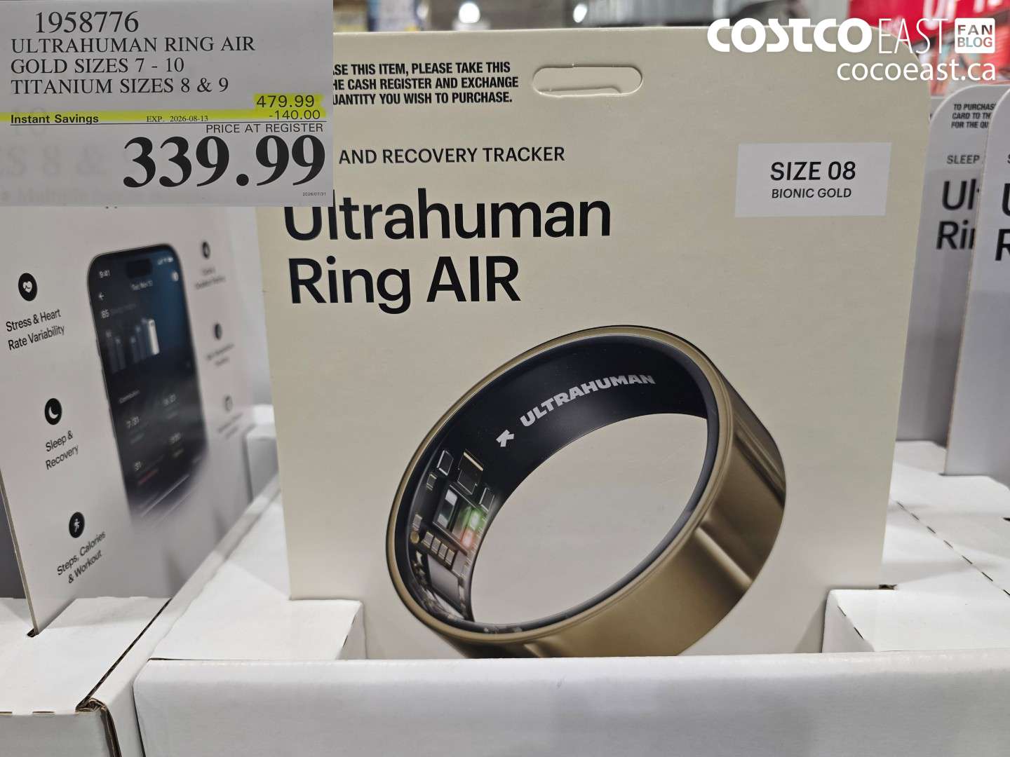 ULTRAHUMAN RING AIR GOLD SIZES 7 - 10 TITANIUM SIZES 8 & 9