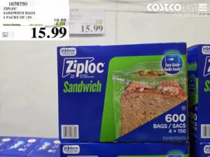 ZIPLOC SANDWICH BAGS 4 PACKS OF 150