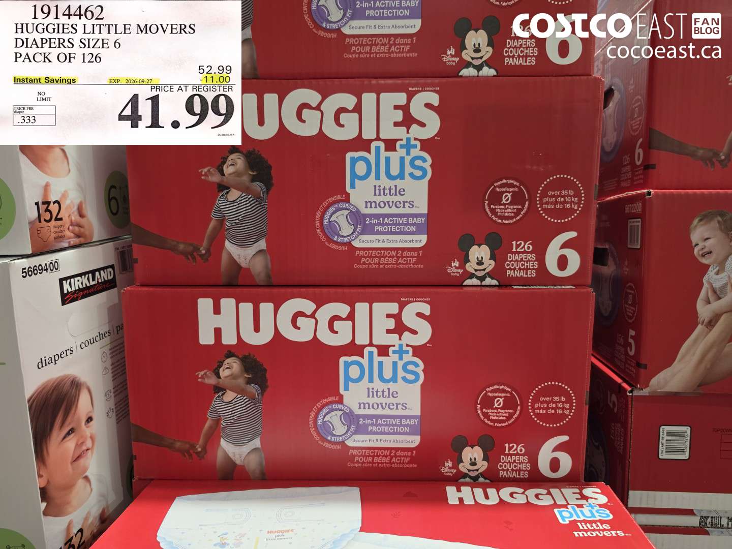 HUGGIES LITTLE MOVERS DIAPERS SIZE 6 PACK OF 126