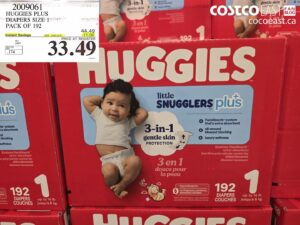 HUGGIES PLUS DIAPERS SIZE 1 PACK OF 192
