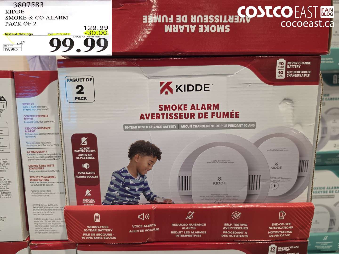 KIDDE SMOKE & CO ALARM PACK OF 2