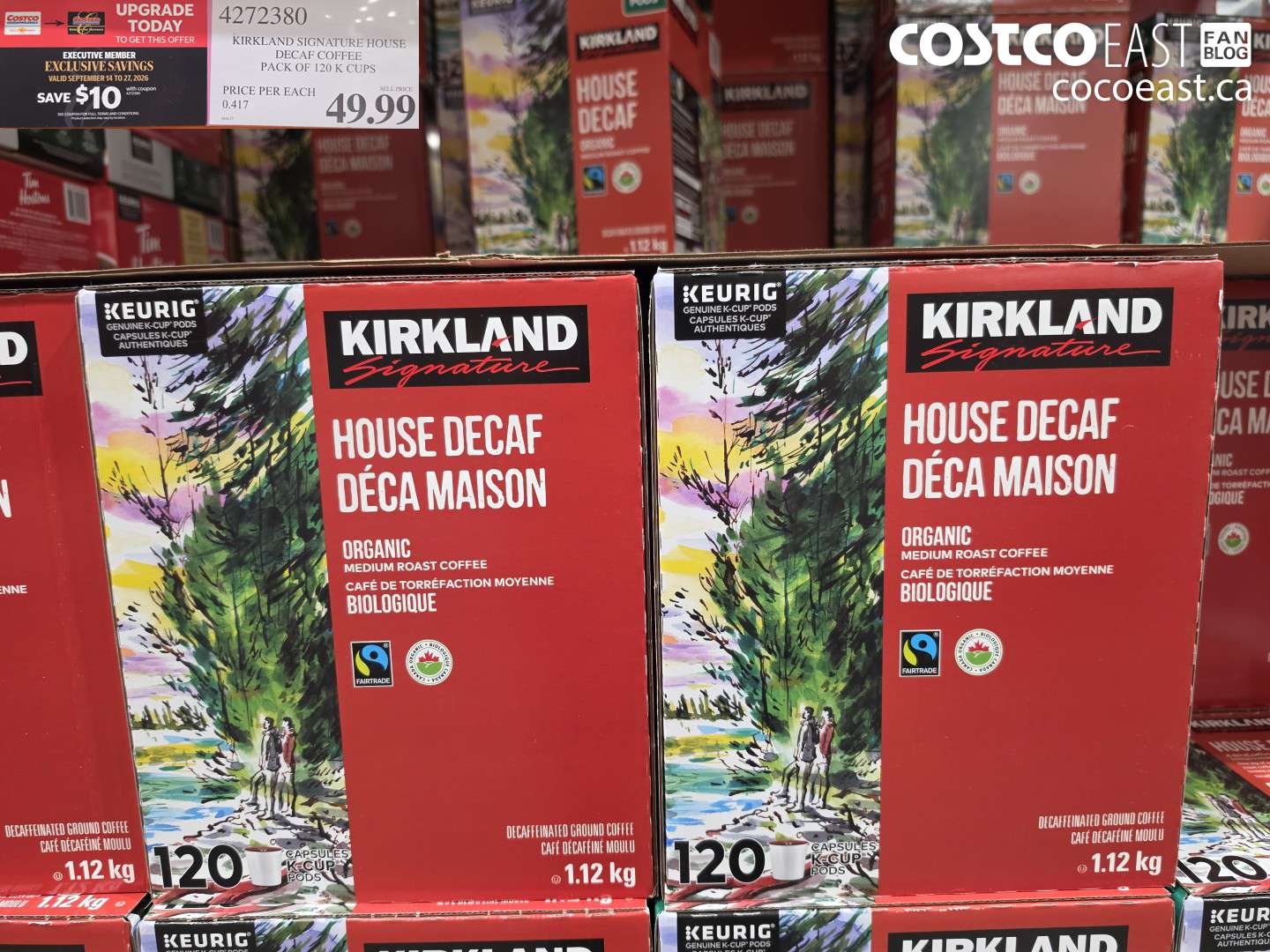 KIRKLAND SIGNATURE HOUSE DECAF COFFEE PACK OF 120 K CUPS