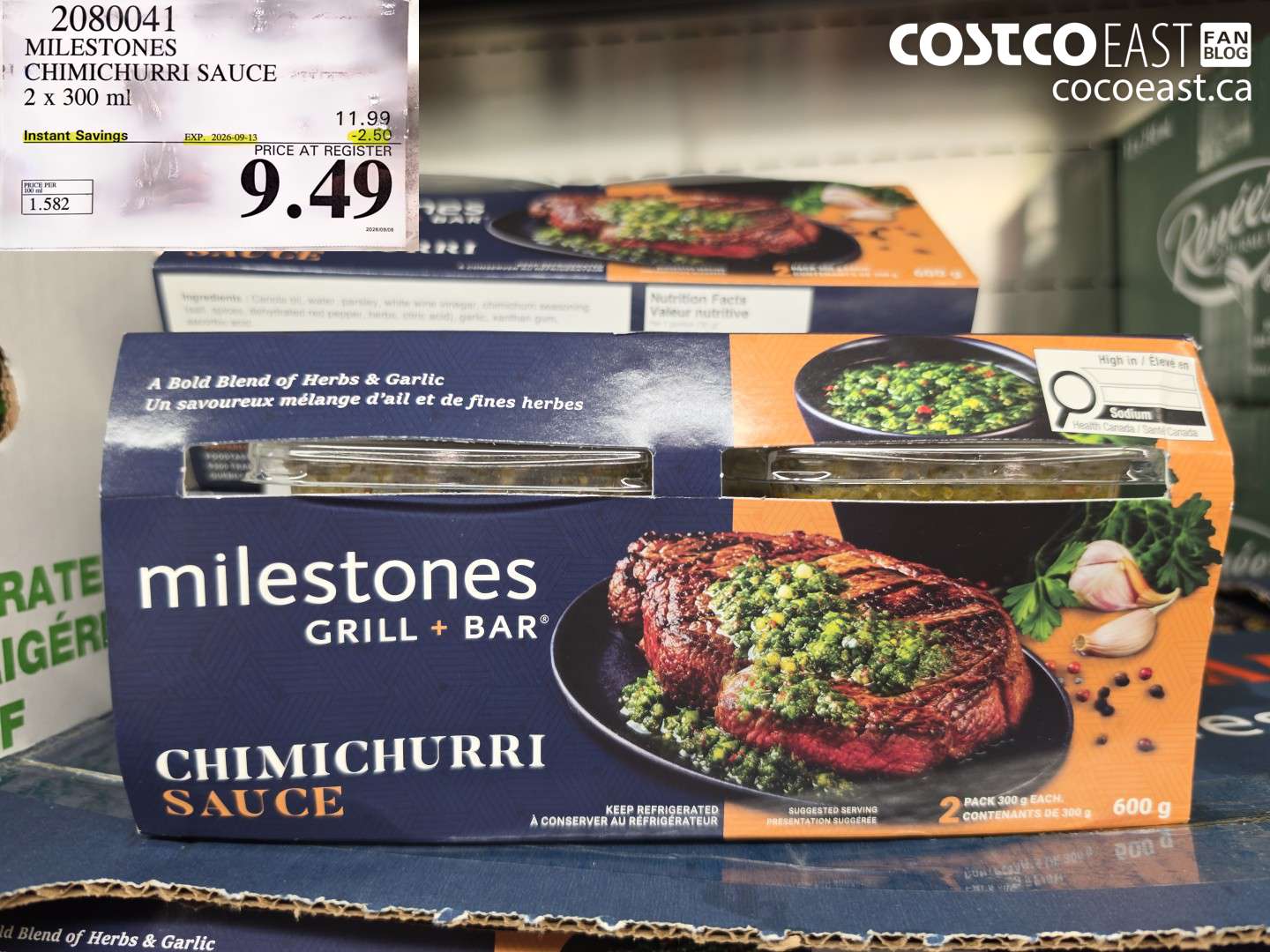 MILESTONES CHIMICHURRI SAUCE 2 X 300 ML