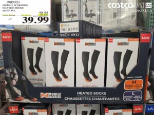 MOBILE WARMING HEATED SOCKS SIZES M-L