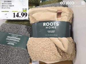 ROOTS HOME BOUCLE THROW 50 IN X 70 IN