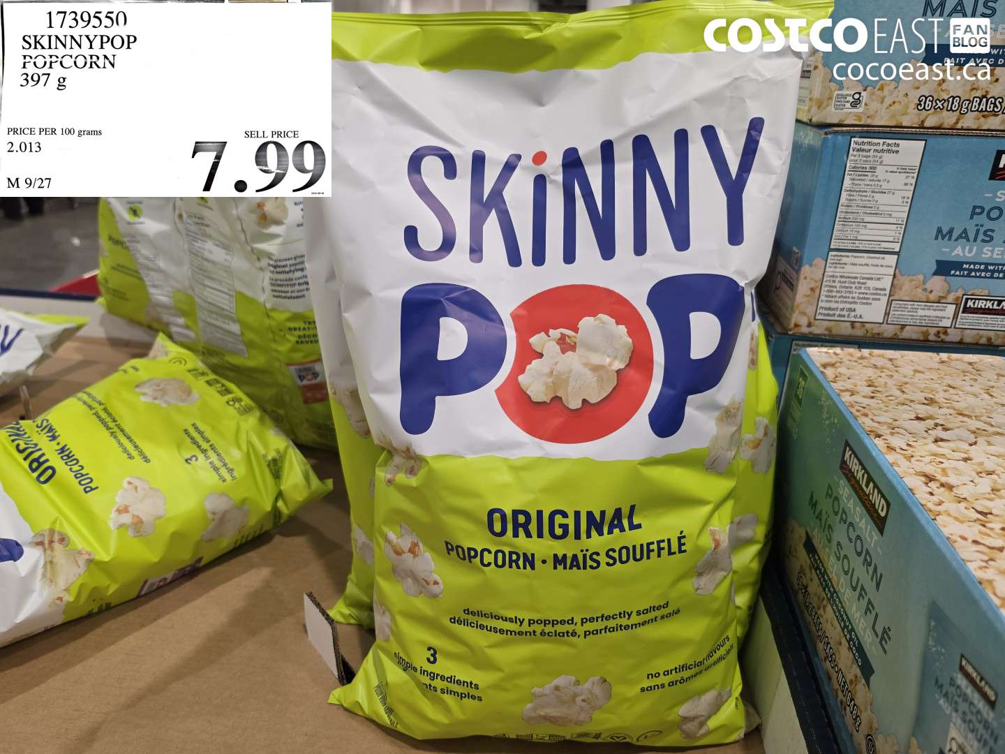 SKINNYPOP POPCORN 397 G