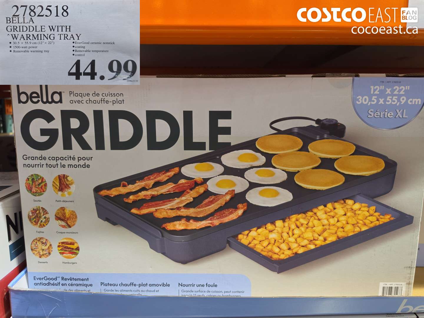 BELLA GRIDDLE WITH WARMING TRAY