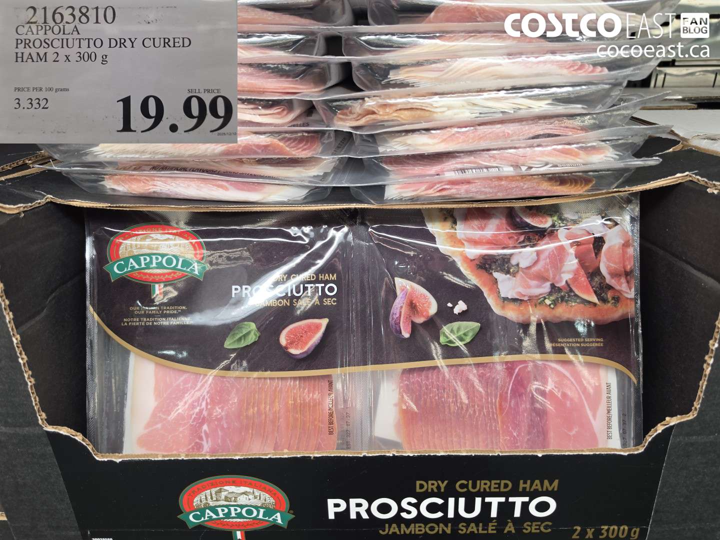 CAPPOLA PROSCIUTTO DRY CURED HAM 2 X 300 G