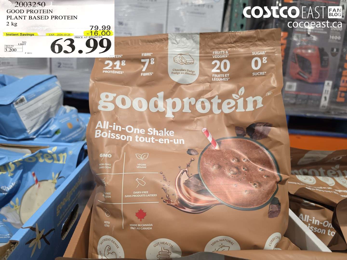 2003250 GOOD PROTEIN PLANT BASED PROTEIN 2 KG ($16.00 INSTANT SAVINGS EXPIRES ON 2026-10-25) $63.99