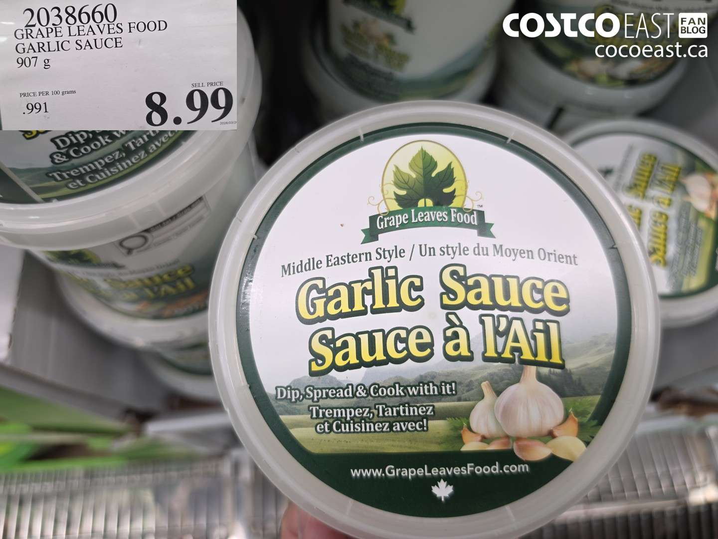 GRAPE LEAVES FOOD GARLIC SAUCE 907 G