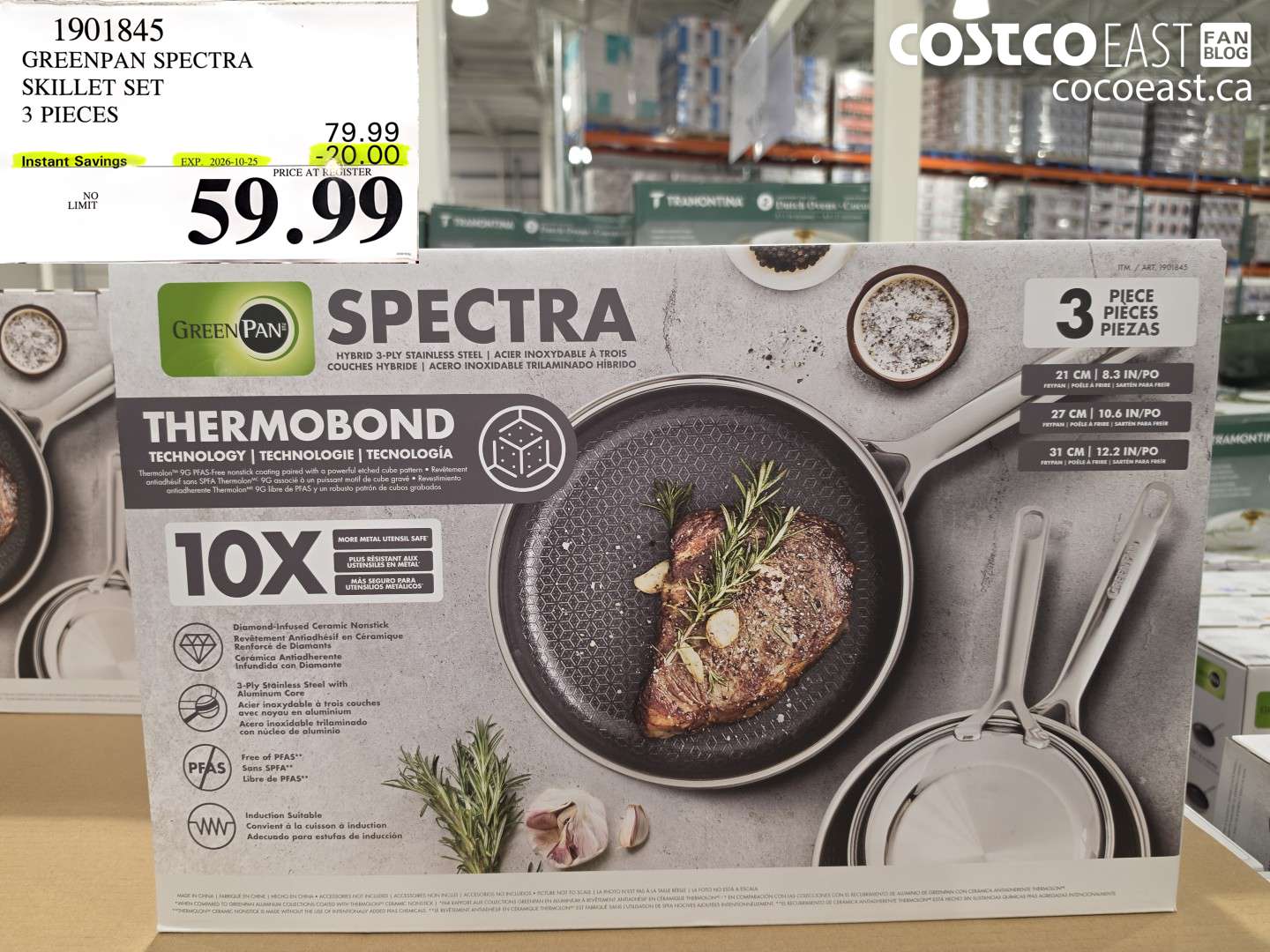 GREENPAN SPECTRA SKILLET SET 3 PIECES