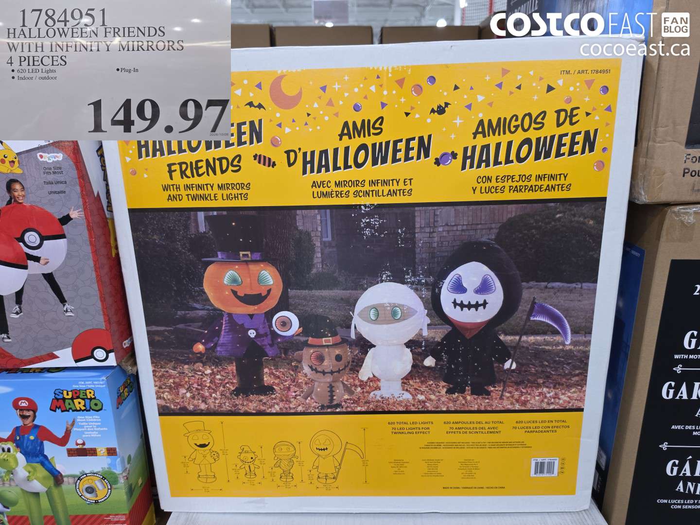 HALLOWEEN FRIENDS WITH INFINITY MIRRORS 4 PIECES