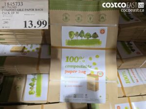 1845733 HYTREND COMPOSTABLE PAPER BAGS PACK OF 50 $13.99