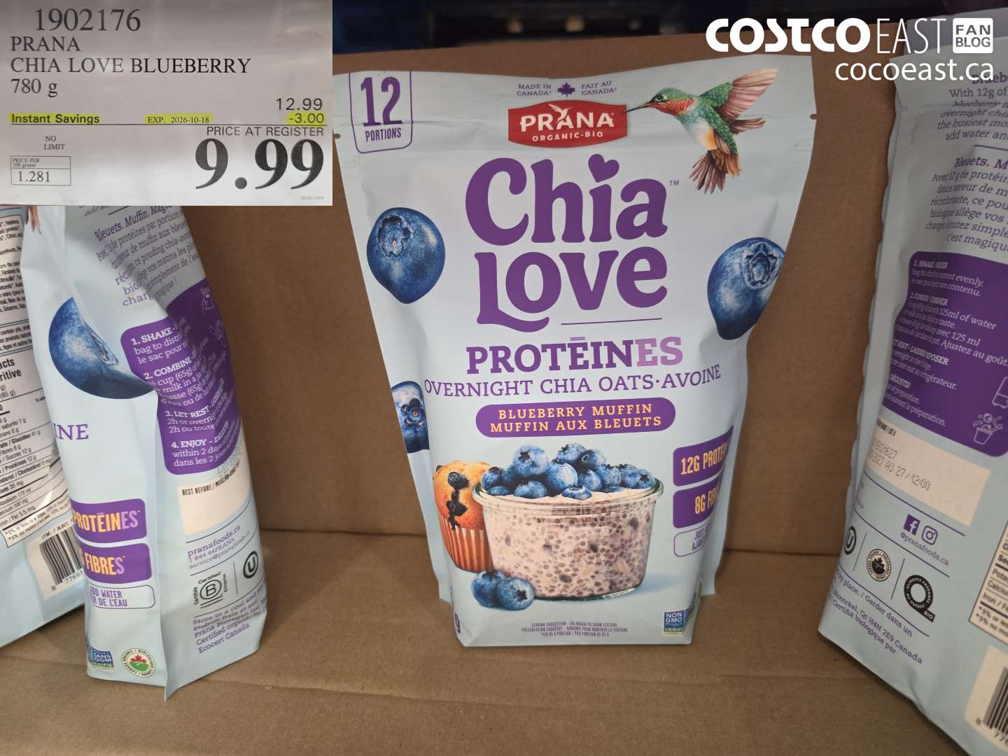 1902176 PRANA CHIA LOVE BLUEBERRY 780 G ($3.00 INSTANT SAVINGS EXPIRES ON 2026-10-18) $9.99