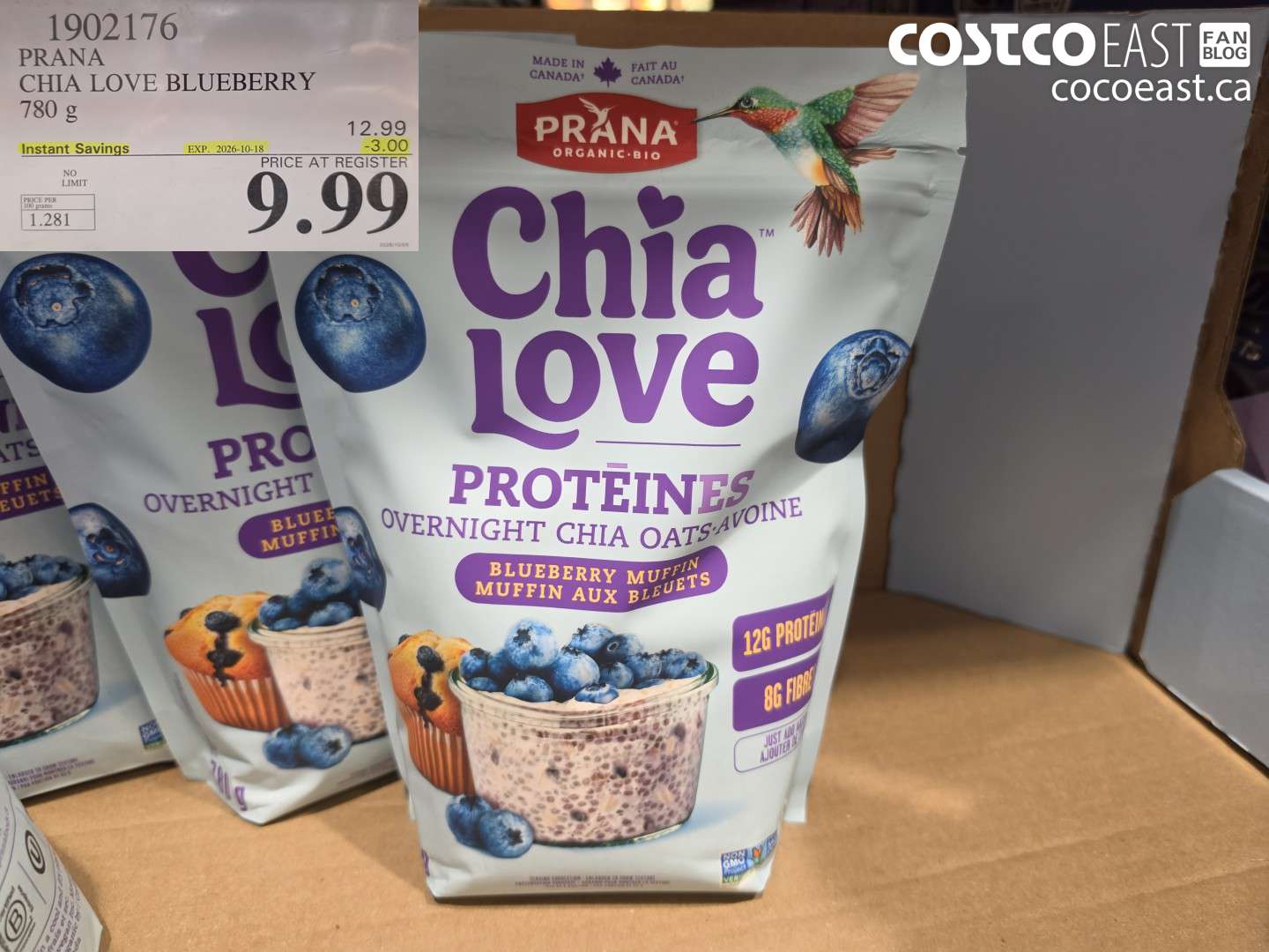 PRANA CHIA LOVE BLUEBERRY 780 G