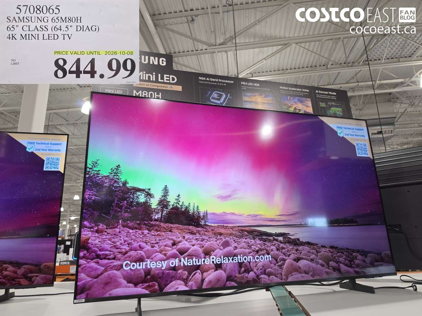5708065 SAMSUNG 65M80H 65 CLASS 64 5 DIAG 4K MINI LED TV 844 99