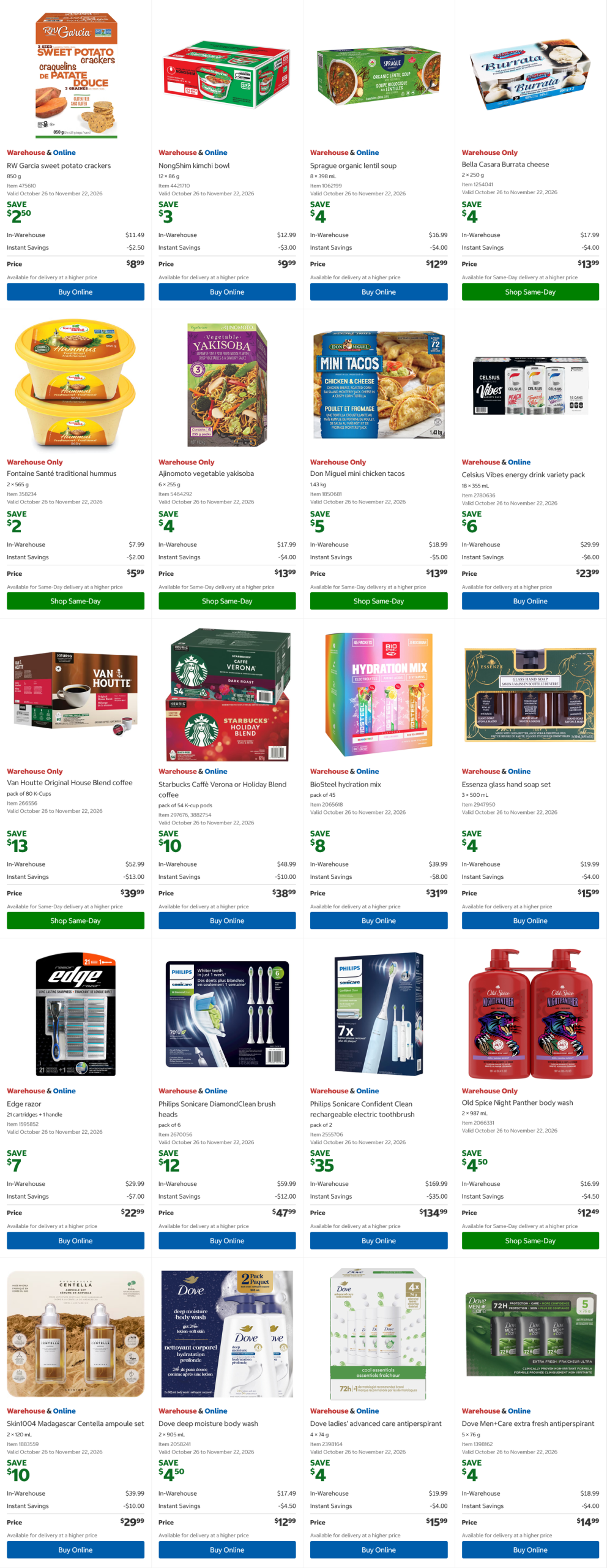 Costco November flyer sales
