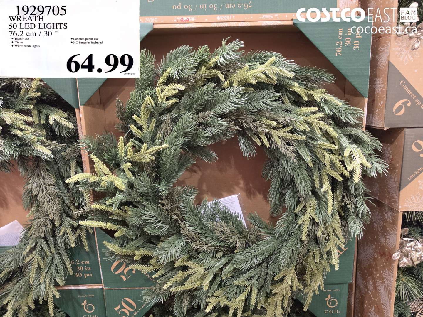 WREATH 50 LED LIGHTS 76.2 CM / 30"