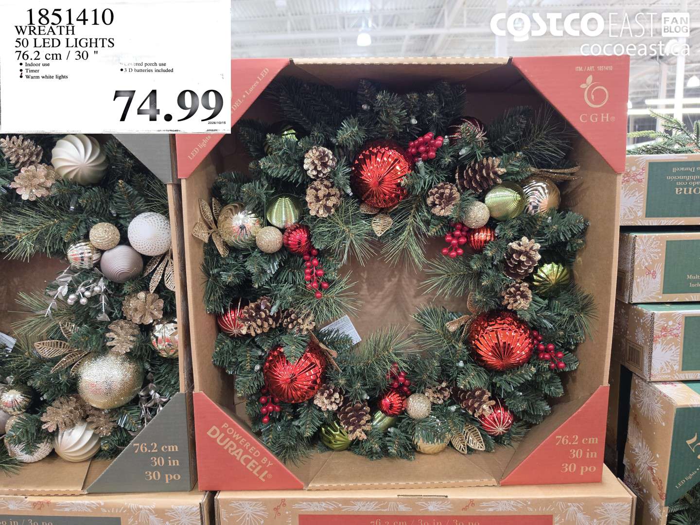 WREATH 50 LED LIGHTS 76.2 CM / 30"
